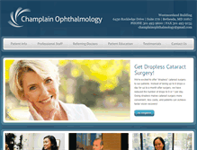 Tablet Screenshot of champlainophthalmology.com